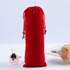 Colorful Long Striped Velvet Cloth Bag