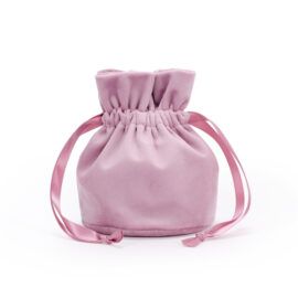 Colored Velvet Drawstring Pouch (Round Bottom)